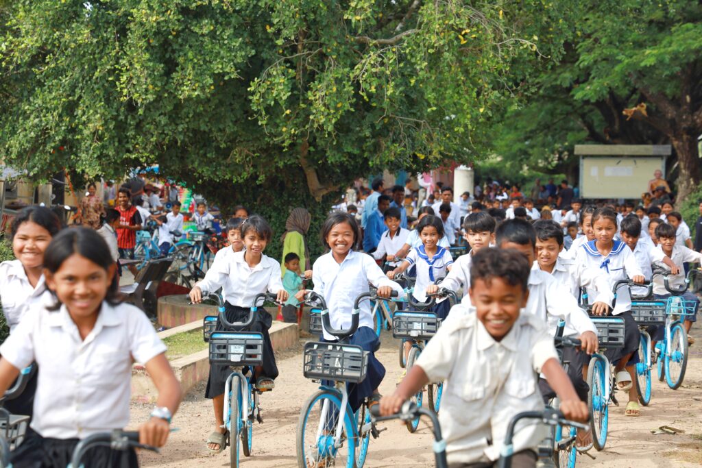 Donation of 300 Bicycles Help Students in Kampong Speu Province commute to their Schools